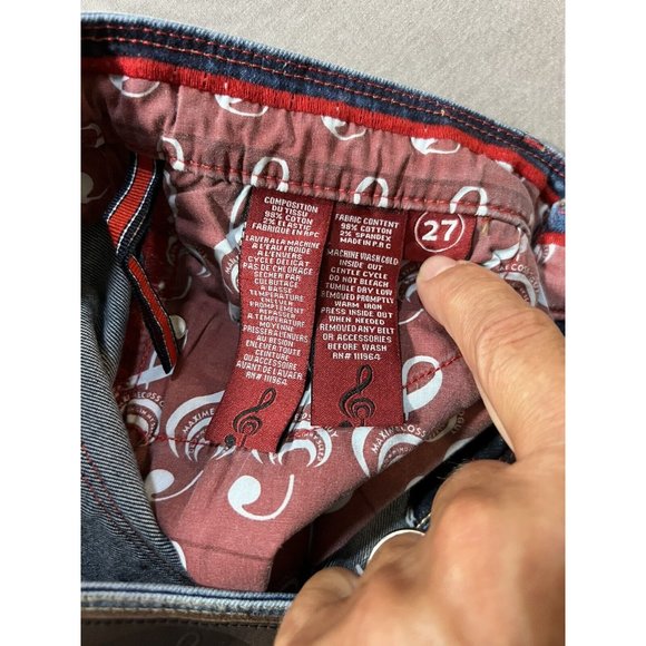 Maxime Cossoguy Jeans Womens 27 Blue Denim Pocketed Belted Zip Ladies 27x33 - Picture 7 of 14